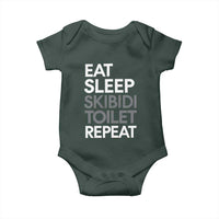 Eat Sleep Skibidi Toilet Repeat Baby Onesie Funny Gen Alpha Slang