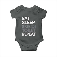 Eat Sleep Skibidi Toilet Repeat Baby Onesie Funny Gen Alpha Slang