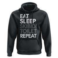 Eat Sleep Skibidi Toilet Repeat Hoodie Funny Gen Alpha Slang
