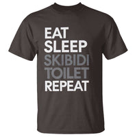 Eat Sleep Skibidi Toilet Repeat T Shirt Funny Gen Alpha Slang - Wonder Print Shop