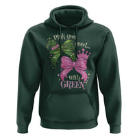 Green and Pink Coquette Bow Hoodie Pink Goes Good With Green