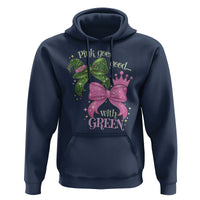 Green and Pink Coquette Bow Hoodie Pink Goes Good With Green