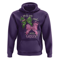Green and Pink Coquette Bow Hoodie Pink Goes Good With Green