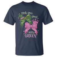 Green and Pink Coquette Bow T Shirt Pink Goes Good With Green - Wonder Print Shop