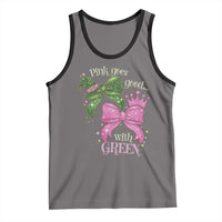 Green and Pink Coquette Bow Tank Top Pink Goes Good With Green