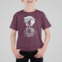 Bigfoot T Shirt For Kid Sasquatch Under The Moon Cryptid - Wonder Print Shop