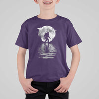 Bigfoot T Shirt For Kid Sasquatch Under The Moon Cryptid - Wonder Print Shop