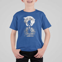 Bigfoot T Shirt For Kid Sasquatch Under The Moon Cryptid - Wonder Print Shop