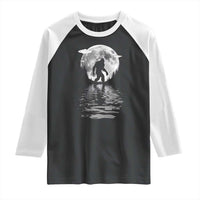 Bigfoot Raglan Shirt Sasquatch Under The Moon Cryptid