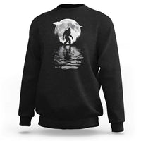 Bigfoot Sweatshirt Sasquatch Under The Moon Cryptid - Wonder Print Shop