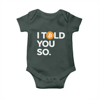 Funny Bitcoin Baby Onesie Bitcoin I Told You So Funny BTC Crypto Cryptocurrency Trader