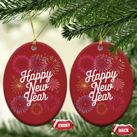Happy New Year 2025 Christmas Ornament Fireworks Party Supplies Family Matching - Wonder Print Shop
