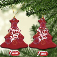 Happy New Year 2025 Christmas Ornament Fireworks Party Supplies Family Matching - Wonder Print Shop