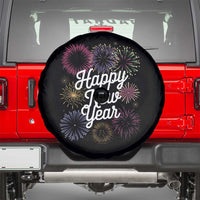 Happy New Year 2025 Spare Tire Cover Fireworks Party Supplies Family Matching