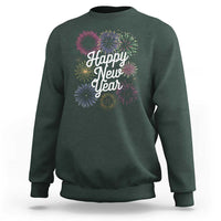 Happy New Year 2025 Sweatshirt Fireworks Party Supplies Family Matching - Wonder Print Shop