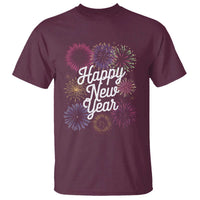 Happy New Year 2025 T Shirt Fireworks Party Supplies Family Matching - Wonder Print Shop