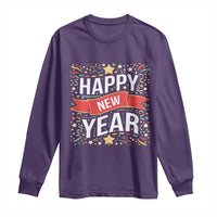Happy New Year 2025 Long Sleeve Shirt Confetti Fireworks Party Supplies Family Matching