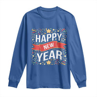 Happy New Year 2025 Long Sleeve Shirt Confetti Fireworks Party Supplies Family Matching