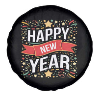 Happy New Year 2025 Spare Tire Cover Confetti Fireworks Party Supplies Family Matching