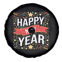 Happy New Year 2025 Spare Tire Cover Confetti Fireworks Party Supplies Family Matching