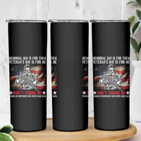 Patriotic Memorial Day Skinny Tumbler Remember Our Heroes Veterans Brothers American Flag