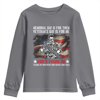 Patriotic Memorial Day Youth Sweatshirt Remember Our Heroes Veterans Brothers American Flag