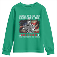 Patriotic Memorial Day Youth Sweatshirt Remember Our Heroes Veterans Brothers American Flag