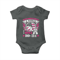 Female Veteran Baby Onesie Never Underestimate A Woman With DD214 US Military