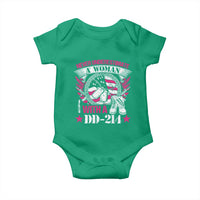 Female Veteran Baby Onesie Never Underestimate A Woman With DD214 US Military