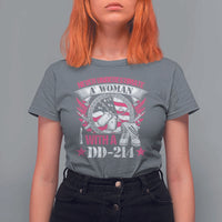 Female Veteran T Shirt For Women Never Underestimate A Woman With DD214 US Military