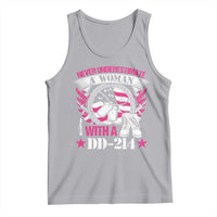 Female Veteran Tank Top Never Underestimate A Woman With DD214 US Military