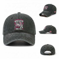 Female Veteran Washed Cotton Baseball Cap Never Underestimate A Woman With DD214 Women US Military