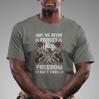 May We Never Forget Freedom Is Not Free US Army American Flag T-Shirt for Veteran, Patriotic Shirt, Veterans Shirt, Freedom Tour Shirt T Shirt - Wonder Print Shop