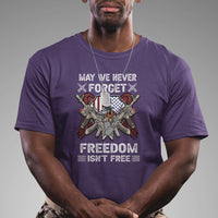 May We Never Forget Freedom Is Not Free US Army American Flag T-Shirt for Veteran, Patriotic Shirt, Veterans Shirt, Freedom Tour Shirt T Shirt - Wonder Print Shop
