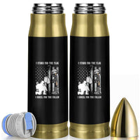 American Veteran Bullet Tumbler We Stand For the Flag We Kneel For The Fallen US Patriots