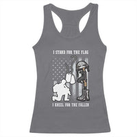 Patriotic Memorial Day Racerback Tank Top We Stand For the Flag We Kneel For The Fallen US Patriots