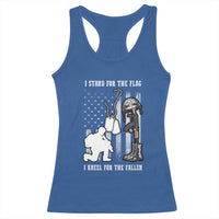Patriotic Memorial Day Racerback Tank Top We Stand For the Flag We Kneel For The Fallen US Patriots