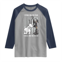 Patriotic Memorial Day Raglan Shirt We Stand For the Flag We Kneel For The Fallen US Patriots
