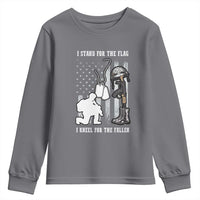 Patriotic Memorial Day Youth Sweatshirt We Stand For the Flag We Kneel For The Fallen US Patriots