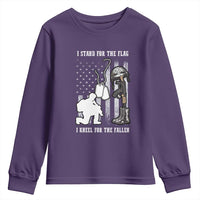Patriotic Memorial Day Youth Sweatshirt We Stand For the Flag We Kneel For The Fallen US Patriots