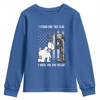 Patriotic Memorial Day Youth Sweatshirt We Stand For the Flag We Kneel For The Fallen US Patriots