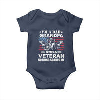 I’m a Dad Grandpa and Veteran Baby Onesie Fearless Patriotic Military Family