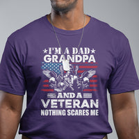 I'm A Dad A Grandpa And A Veteran Nothing Scares Me Veteran Grandpa T-Shirt for Men, Funny Shirt For Patriotic Grandpa Papa, Veterans Shirt T Shirt - Wonder Print Shop