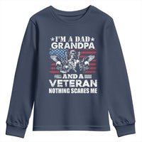 I’m a Dad Grandpa and Veteran Youth Sweatshirt Fearless Patriotic Military Family