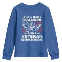 I’m a Dad Grandpa and Veteran Youth Sweatshirt Fearless Patriotic Military Family