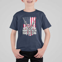 Patriotic Memorial Day T Shirt For Kid Honor The Fallen Thank The Living Memorial Day Veterans Day