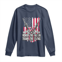 Patriotic Memorial Day Long Sleeve Shirt Honor The Fallen Thank The Living Memorial Day Veterans Day