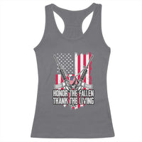 Patriotic Memorial Day Racerback Tank Top Honor The Fallen Thank The Living Memorial Day Veterans Day