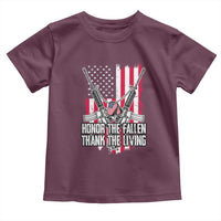 Patriotic Memorial Day Toddler T Shirt Honor The Fallen Thank The Living Memorial Day Veterans Day
