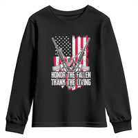 Patriotic Memorial Day Youth Sweatshirt Honor The Fallen Thank The Living Memorial Day Veterans Day